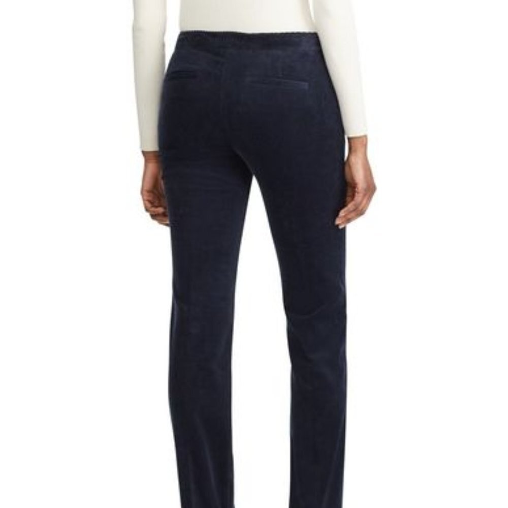 Lauren Quartilla Blue Velvet Straight Leg Pants 12